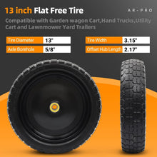 Load image into Gallery viewer, Premium 13" Flat-Free Solid Tire Set for Carts - Hassle-Free, Puncture Resistant