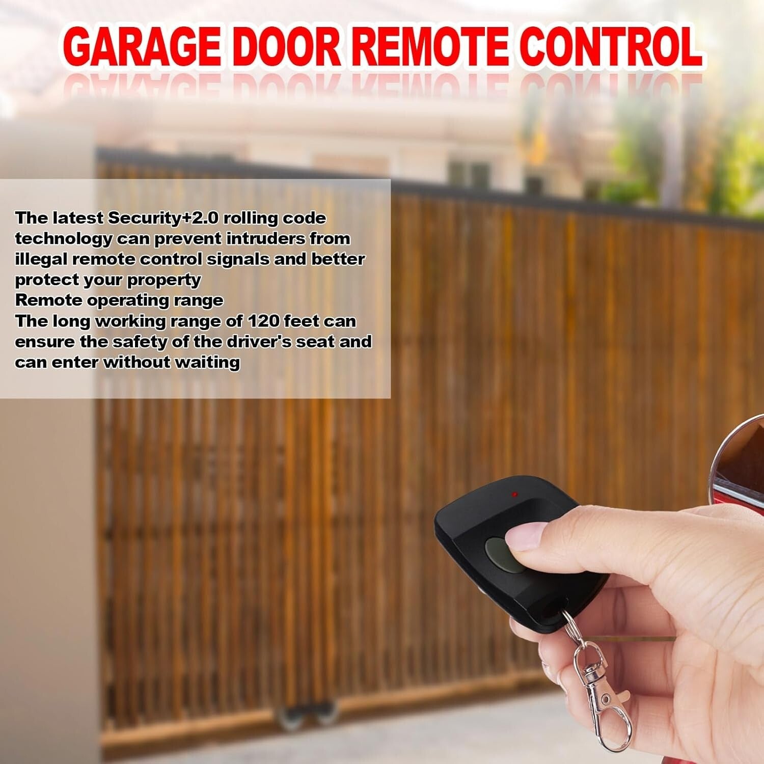 9-Pack Garage Door Remote Compatible with Linear Multicode 300MHz - Ergonomic