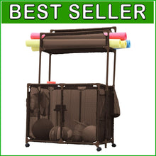 Load image into Gallery viewer, Versatile Mesh Rolling Bin for Pool Noodles, Floats &amp; Toys - Tool-Free Assembly