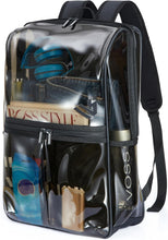 Load image into Gallery viewer, Heavy Duty Clear Backpack with Detachable Laptop Sleeve – Stadium Approved Style