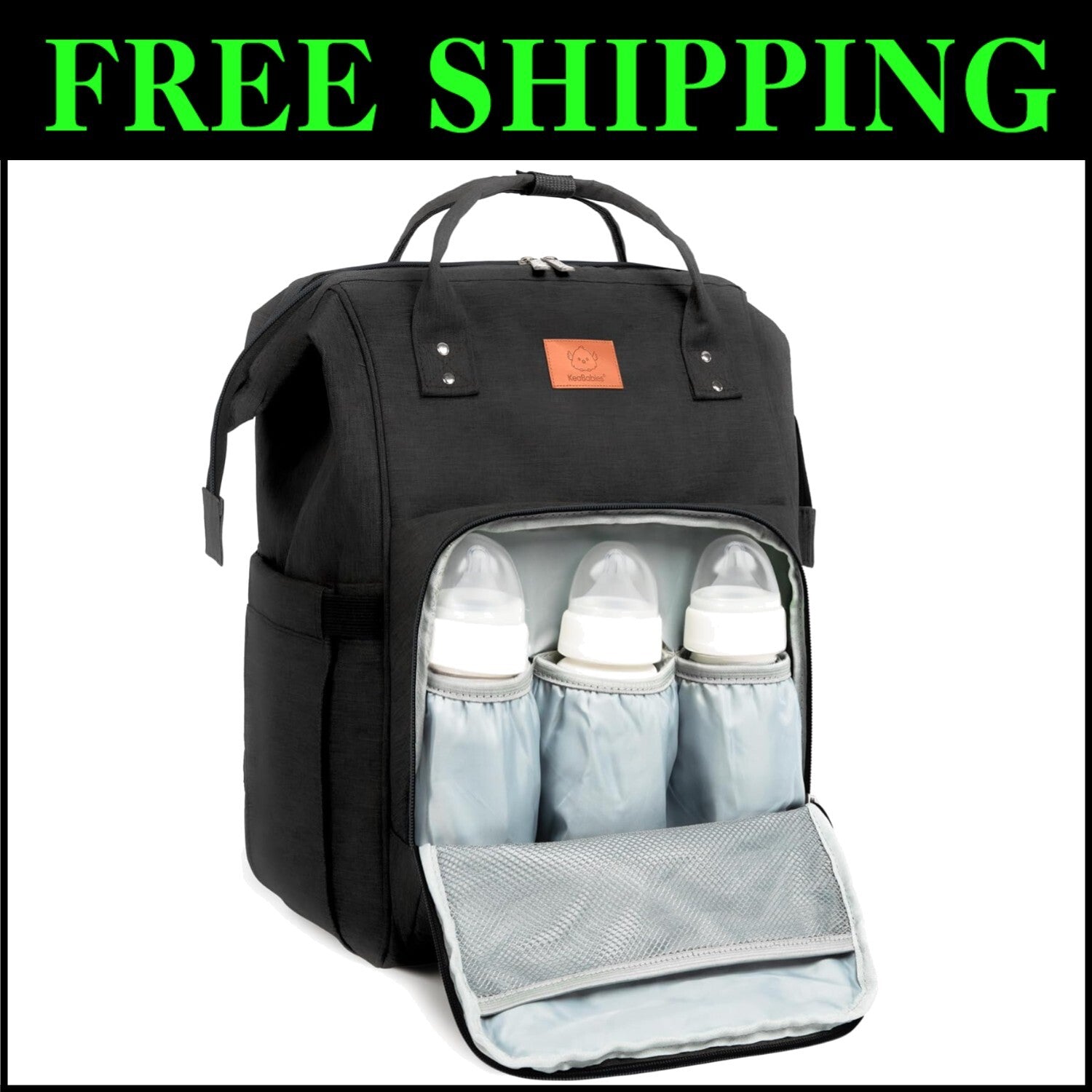 Durable Water-Resistant Diaper Backpack - Spacious and Hands-Free for Parents
