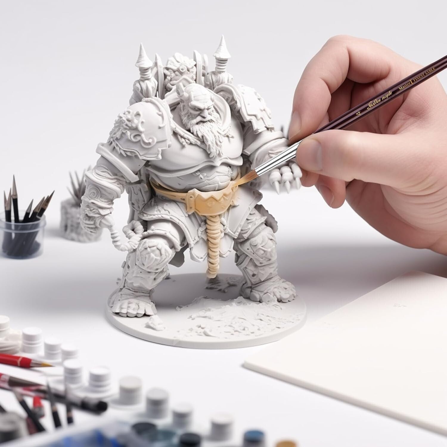 7-Piece Miniature Brush Set with Kolinsky Sable - Ultimate Detail Painting Kit