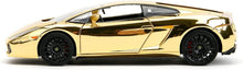 Load image into Gallery viewer, Fast &amp; Furious Gold Chrome Lamborghini Gallardo Collector's Die-Cast Car - 1:24