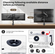 Load image into Gallery viewer, Heavy Duty Dual Monitor Arm for 17-49 inch Screens - Full Motion Articulating