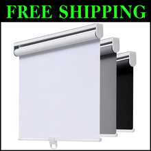 Load image into Gallery viewer, Cordless Roller Blackout Shades 26"W x 72"H - UV Protection &amp; Thermal Insulation