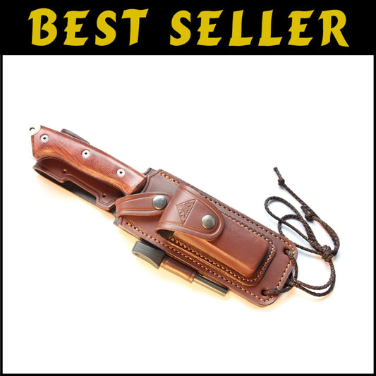 Celtibero Tactical Survival Knife with Cocobolo Handle & Leather Sheath