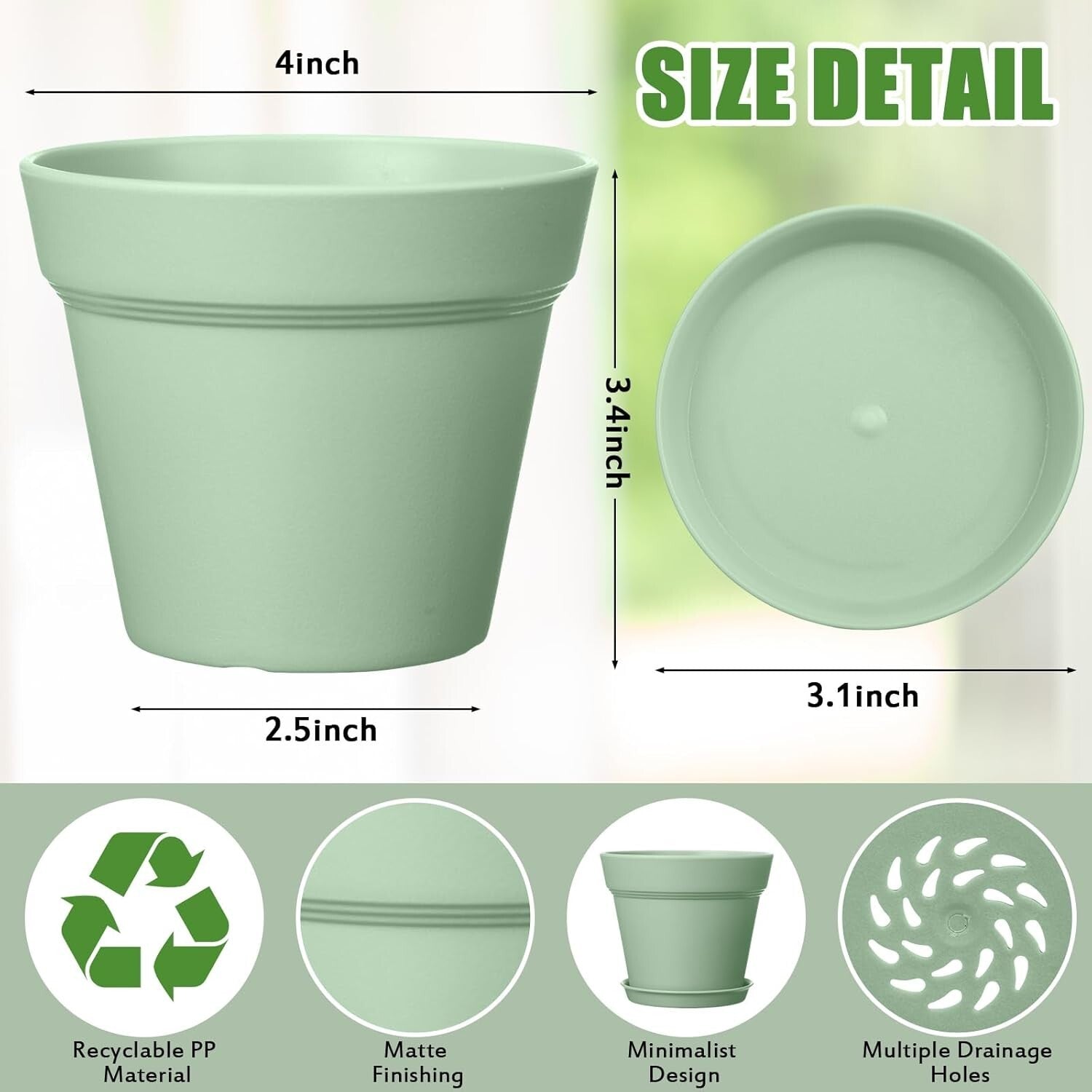 Versatile 54-Pack 4-Inch Planters with Drainage - Ideal for Succulents & Herbs