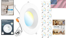 Load image into Gallery viewer, Energy-Efficient 12-Pack Recessed LED Lights with Selectable CCT - Modern Design