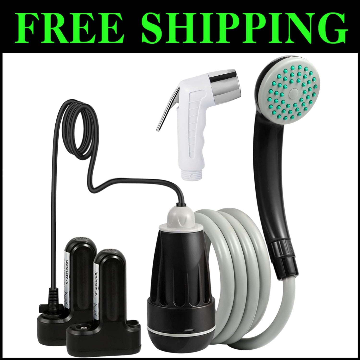 Easy-to-Use Rechargeable Camping Shower - Perfect for Adventures & Outdoor Clean