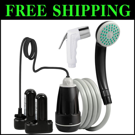 Easy-to-Use Rechargeable Camping Shower - Perfect for Adventures & Outdoor Clean