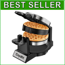 Load image into Gallery viewer, Compact 1400W Double Waffle Maker with Non-Stick Coating &amp; Cool Touch Handles