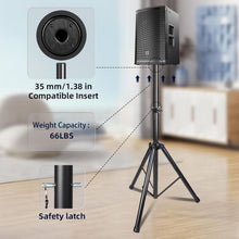 Load image into Gallery viewer, Foldable Speaker Tripod Stands - Adjustable Height for PA and Studio Monitors