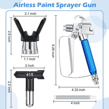 Load image into Gallery viewer, Versatile 17-Pc Airless Paint Sprayer Gun with Easy Install Nozzle Protection