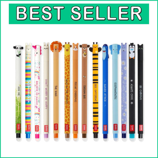 Boy & Girl Friendly 14-Piece Set of Multicolor Animal Gel Pens for Kids