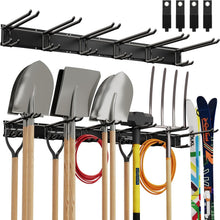Load image into Gallery viewer, Space-Saving 48-Inch Garden Tool Rack with Heavy Duty Hooks - Durable Design