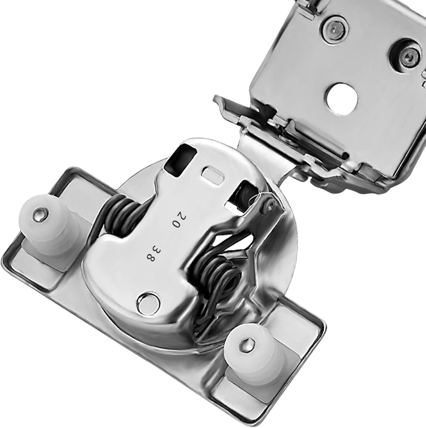 50 Pack of 1-1/4 Inch Soft Close Cabinet Hinges in Satin Nickel - Durable Design