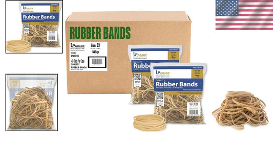 Versatile 10 lb Rubber Bands - 40 Bags of Natural Crepe, Perfect for Packaging