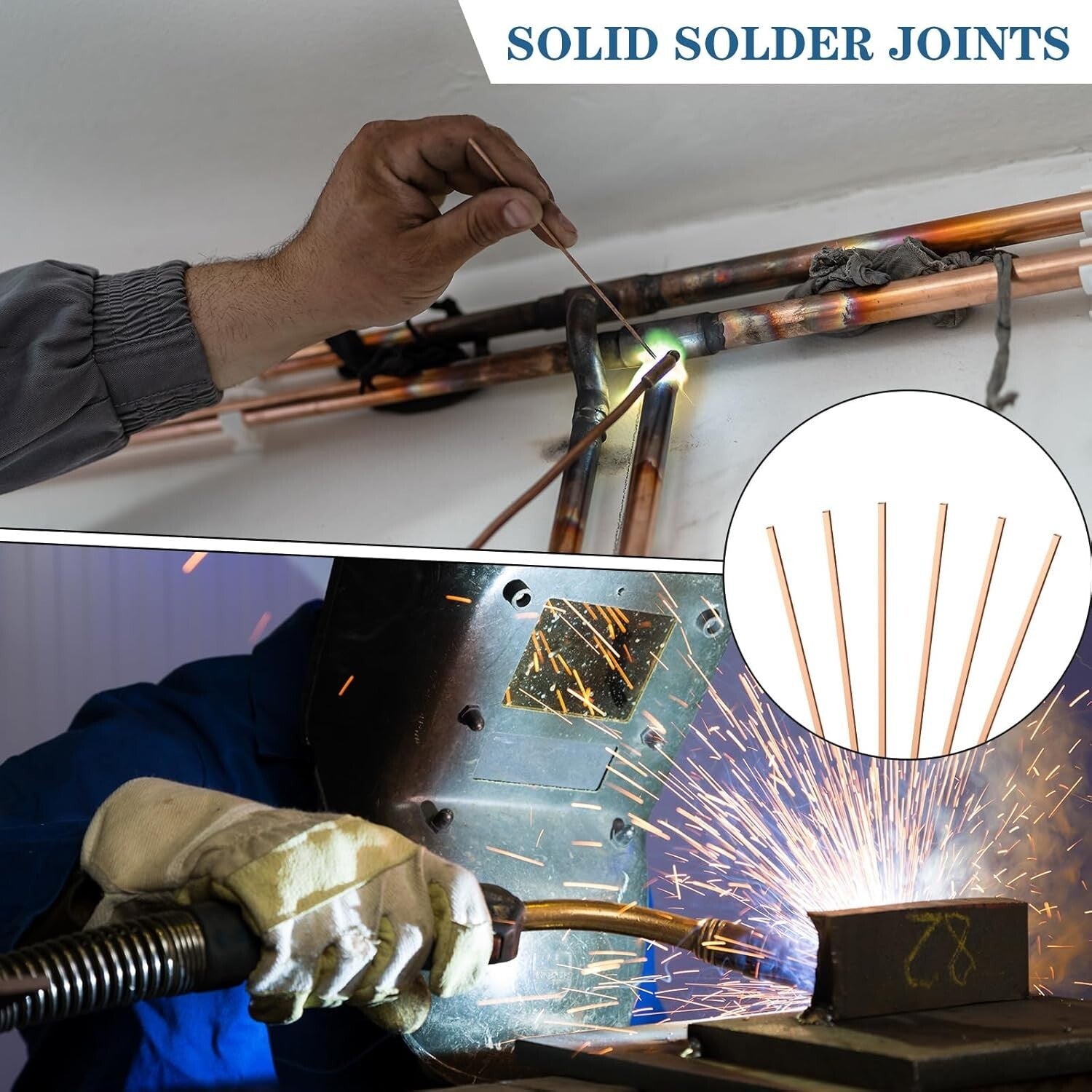 AWS BCup-5 Silver Solder - 15% Content, 40 Welding Rods for Reliable Repairs