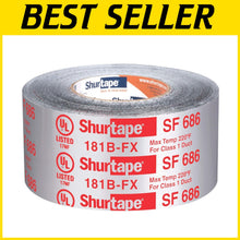 Load image into Gallery viewer, UL 181B-FX Silver Butyl Foil HVAC Tape - 3" x 33.3 Yards for Indoor/Outdoor