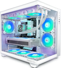 Load image into Gallery viewer, Mid Tower ATX PC Case with 6 ARGB Fans - 270° Tempered Glass Design