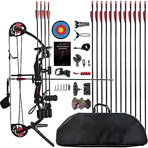 Lightweight Right-Handed Compound Bow for Beginners - 15-29 lbs Draw Weight