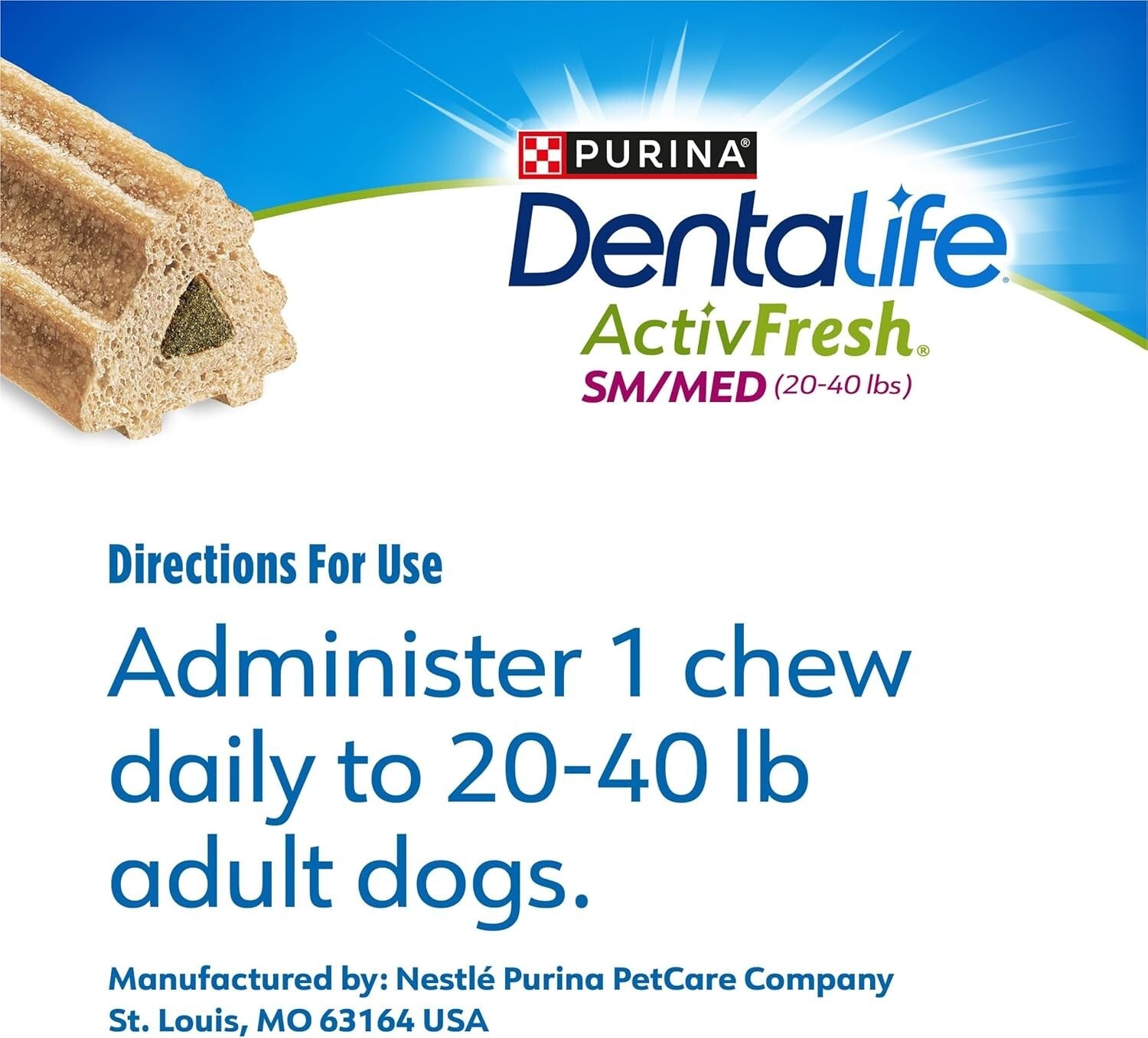 ActivFresh Dental Chews for Small & Medium Dogs - 90-Piece Breath Fresheners