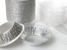 Load image into Gallery viewer, KitchenDance Disposable Aluminum Foil Pie Pans - 5" Mini Baking Tins, 100 Count