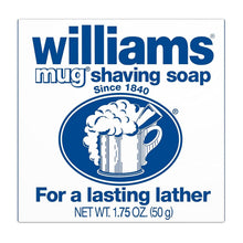 Load image into Gallery viewer, Williams Mug Shaving Soap Bar 1.75 oz - Perfect Foaming Lather for All Skin