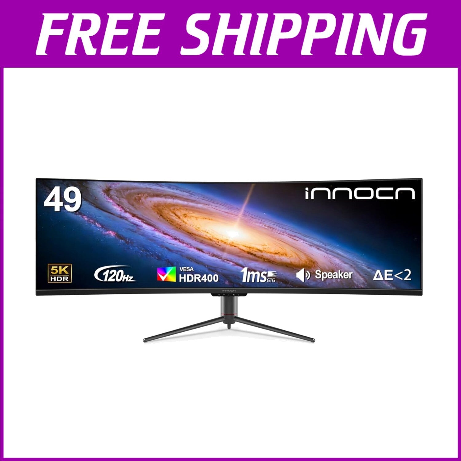 Eye-Catching 49-Inch Ultrawide Monitor with 5120x1440 Resolution & Adaptive-Sync