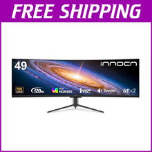 Load image into Gallery viewer, Eye-Catching 49-Inch Ultrawide Monitor with 5120x1440 Resolution &amp; Adaptive-Sync