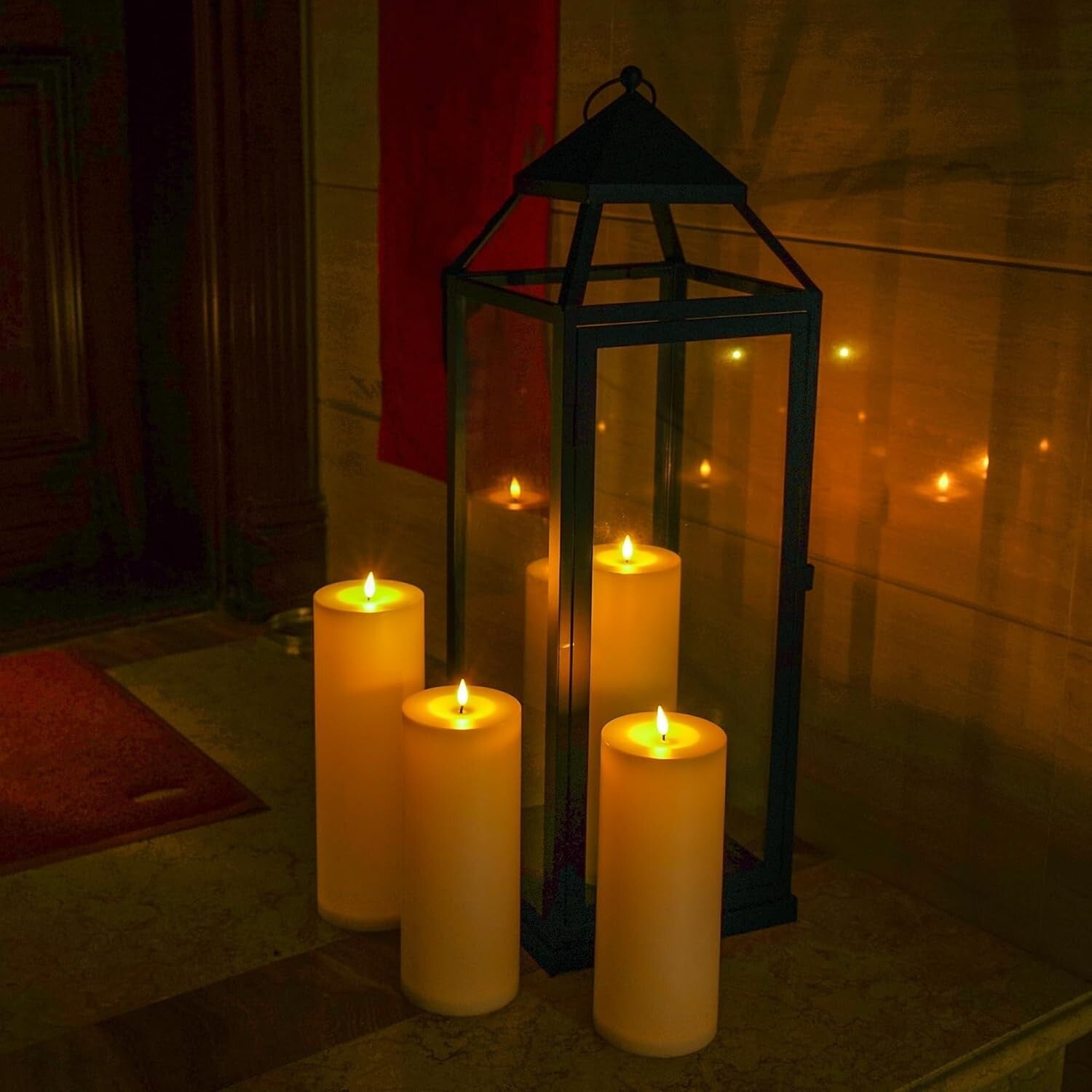 12" Waterproof LED Pillar Candles with Timer - Remote Control for Outdoor Bliss