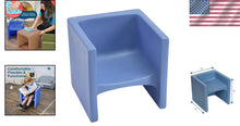 Load image into Gallery viewer, Versatile 3-in-1 Kids Sky Blue Chair: Safe, Easy-Clean Classroom Furniture