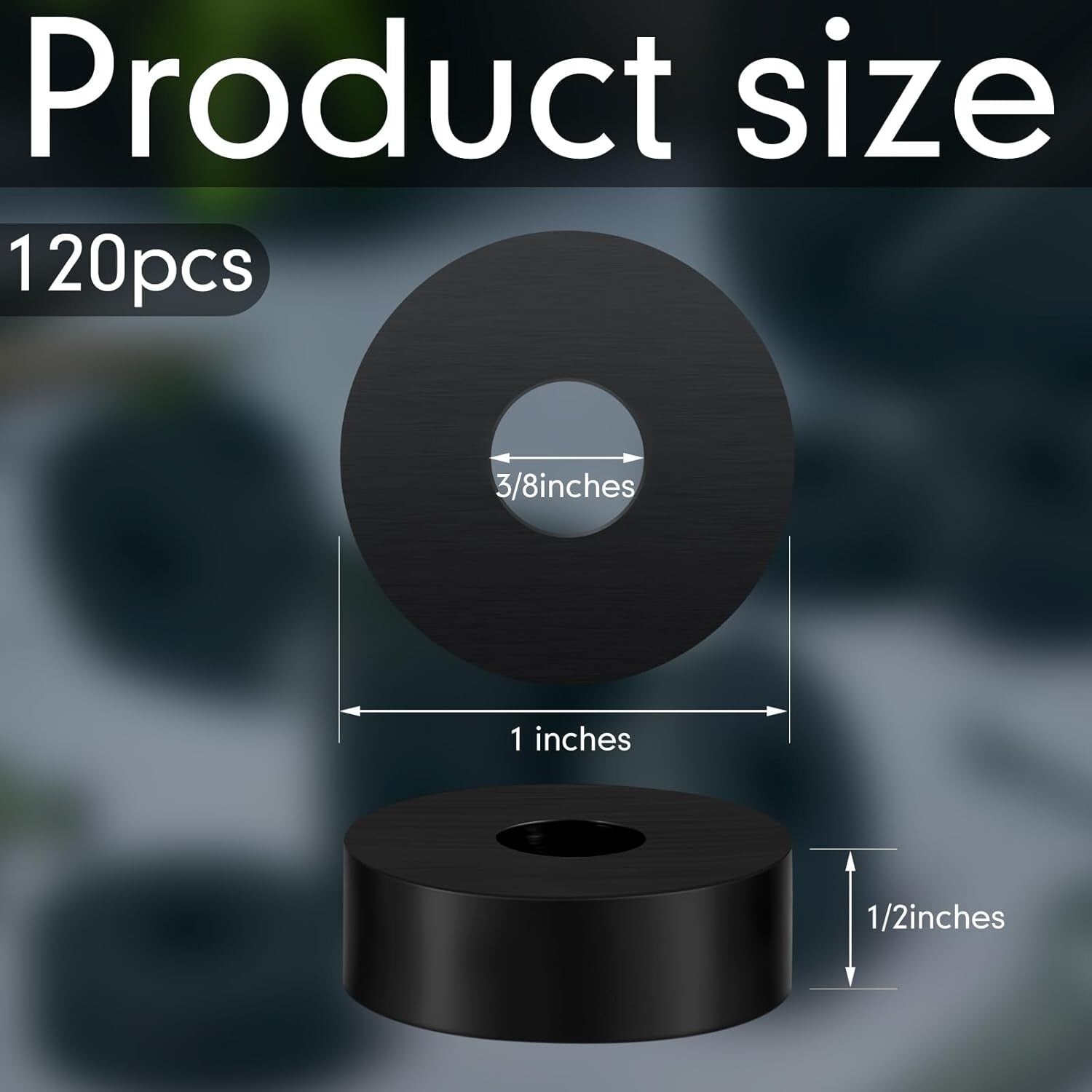 Versatile Rubber Spacer Washers 1 OD x 3/8 ID - Ideal for Home & Automotive