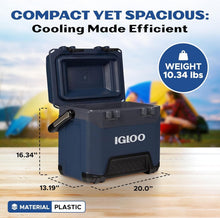 Load image into Gallery viewer, Rugged Blue 25QT Hard Cooler - Durable Insulation for Camping &amp; Outdoor Fun