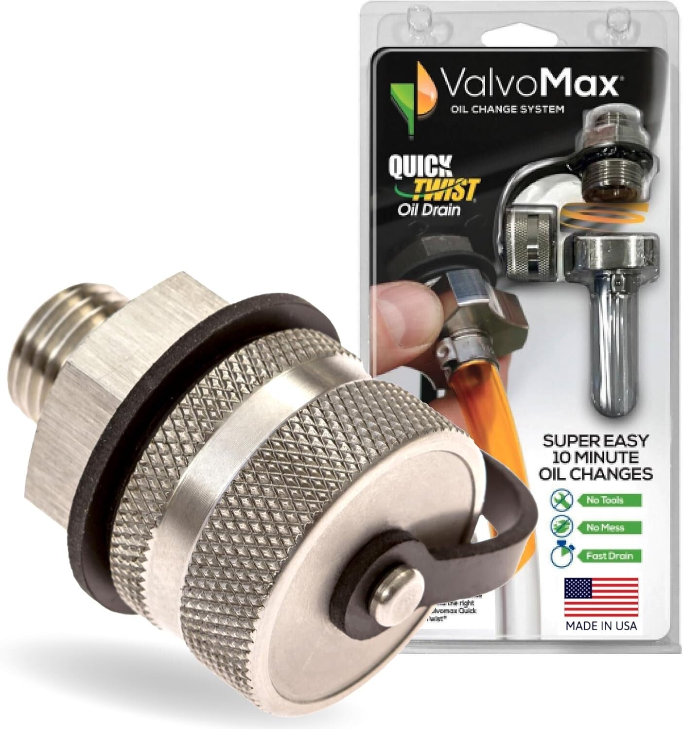 Mess-Free Oil Drain Valve with Viton O-Rings - Quick Twist for Easy Maintenance