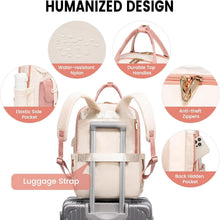 Load image into Gallery viewer, Stylish Water-Resistant Laptop Backpack with USB Port for Women - 15.6 Inch
