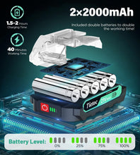 Load image into Gallery viewer, Compact 6-Inch Electric Chainsaw with Dual Batteries - Perfect for Home &amp; Garden