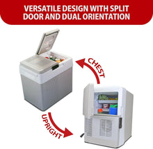 Load image into Gallery viewer, 33 qt Electric Cooler/Warm with Split Lid Design – Ideal for Picnics &amp; Camping