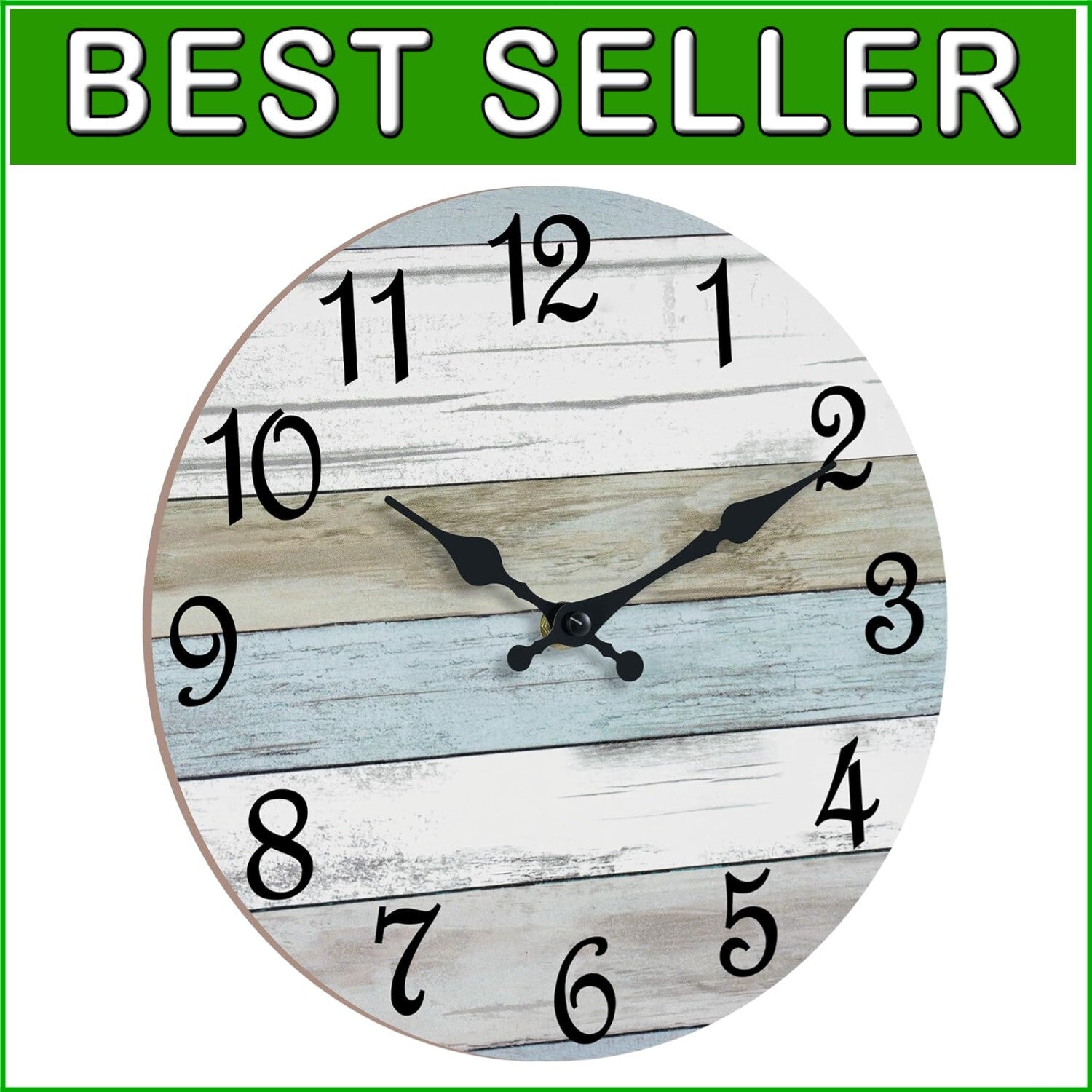Elegant 16" Battery-Operated Wall Clock - Rustic Decor for Living Room & Office
