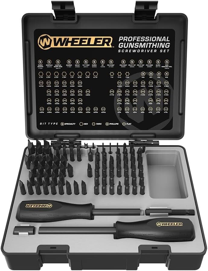 Lightweight Gunsmithing Screwdriver Set - 89 Pieces with Case for Precision