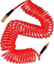 Load image into Gallery viewer, High-Flow 50ft Polyurethane Air Hose with Quick Coupler and Bend Restrictor
