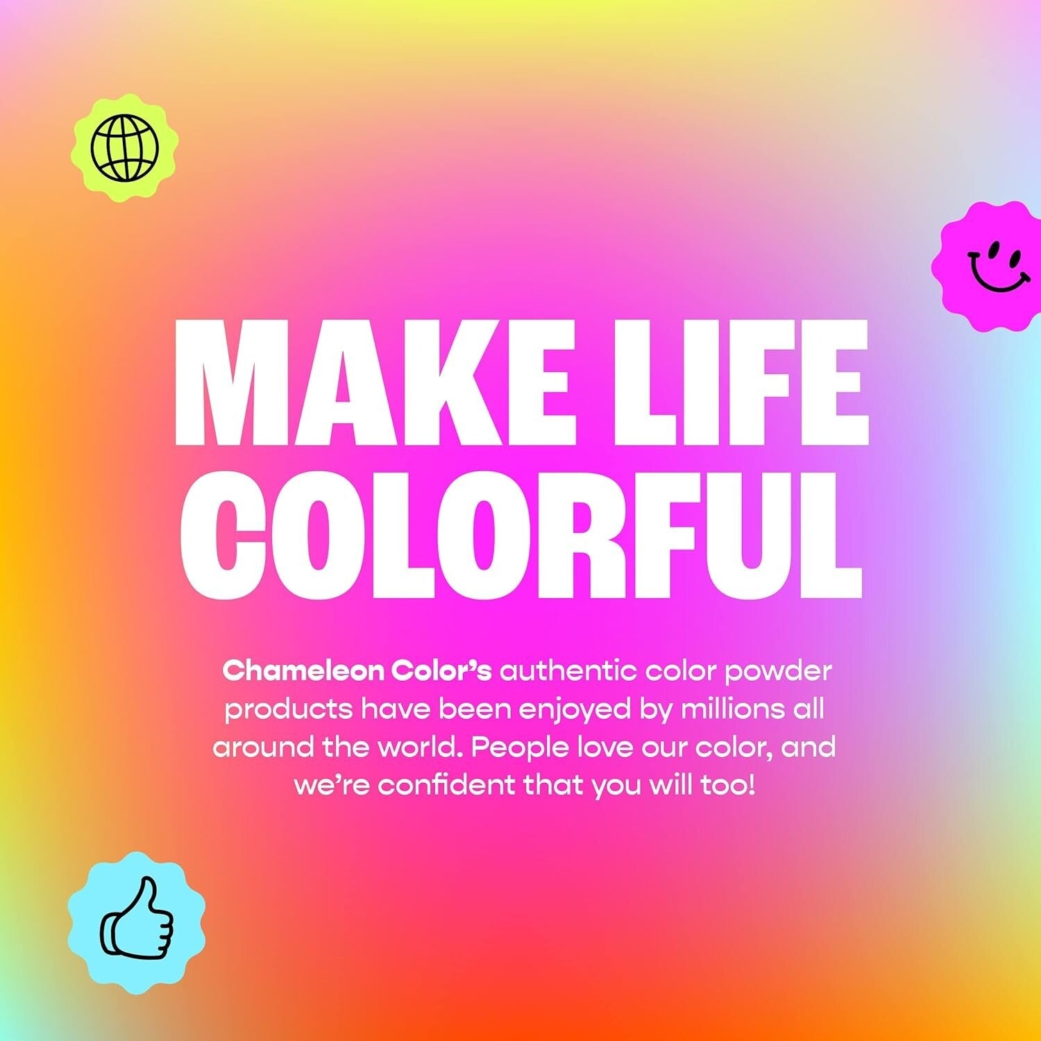 10-Pack 1 lb Non-Toxic Rainbow Color Powder for Vibrant Events and Celebrations