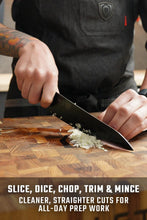 Load image into Gallery viewer, Premium 8-Inch Chef's Knife with Ergonomic G10 Handle - Black Titanium Finish