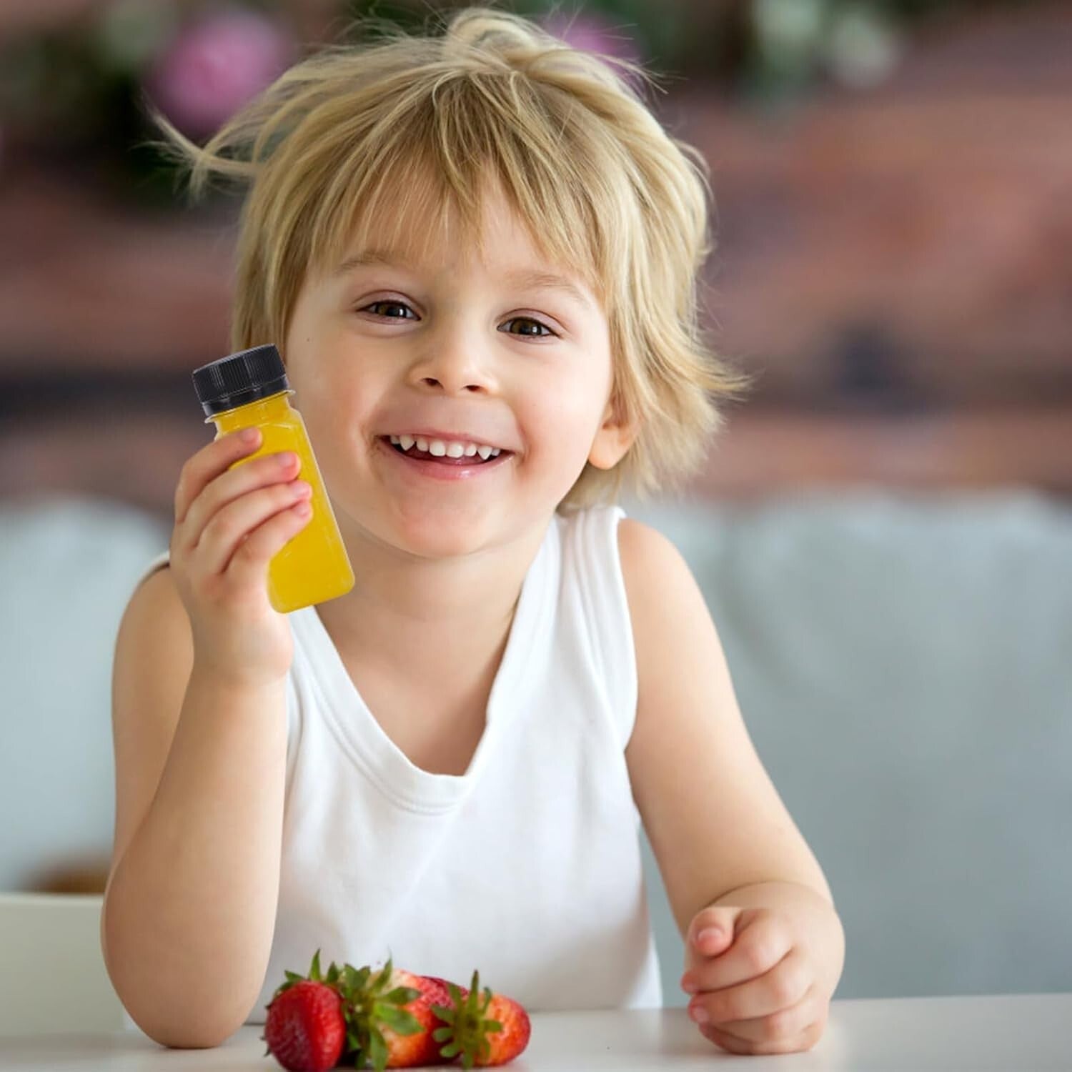 Clear 2 Oz Juice Bottles - 150 Pack with Caps, Funnels & Brushes for Smoothies