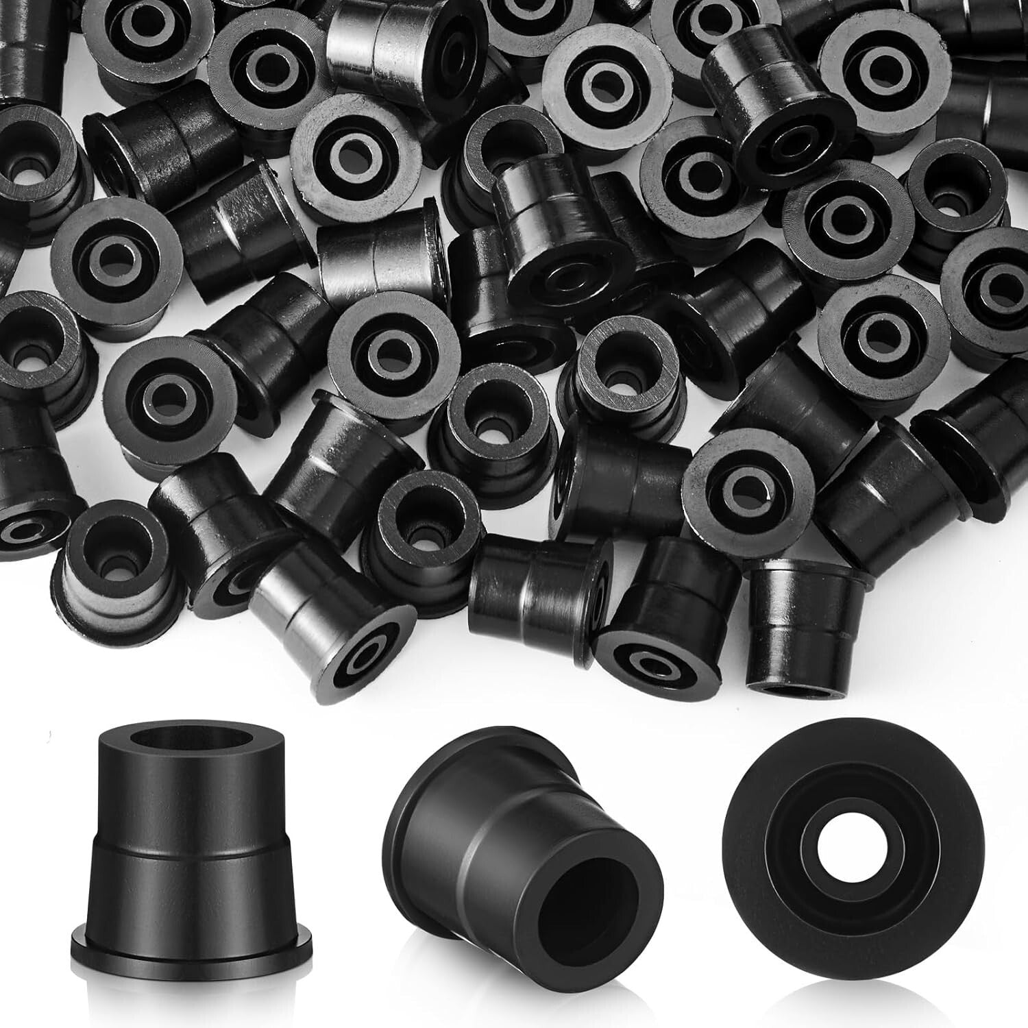 Heavy-Duty 600 Pack of Black Plastic Baluster Connectors for Indoor/Outdoor Use