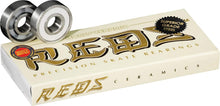 Load image into Gallery viewer, Premium Ceramic REDS Skateboard Bearings 8 Pack for Ultimate Speed &amp; Durability