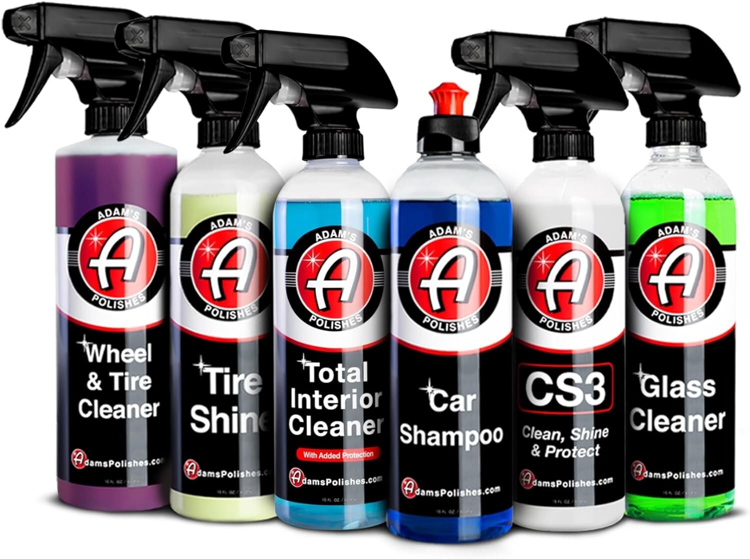 Adam's Premium Car Wash Kit - 6 Essential Detailing Products for Vehicle Shine