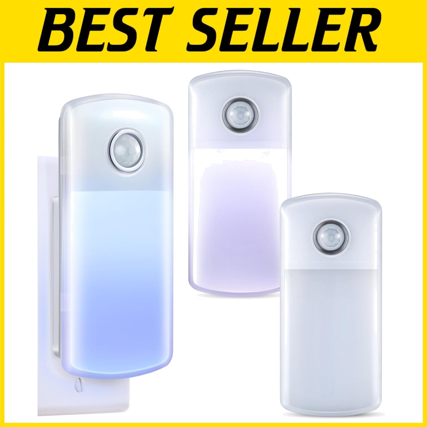 Dusk to Dawn Emergency Night Light & Flashlight with Foldable Plug - 3 Count