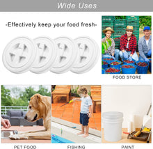 Load image into Gallery viewer, Set of 4 Reusable 5-Gallon Bucket Seal Lids - Airtight Food Storage Solution