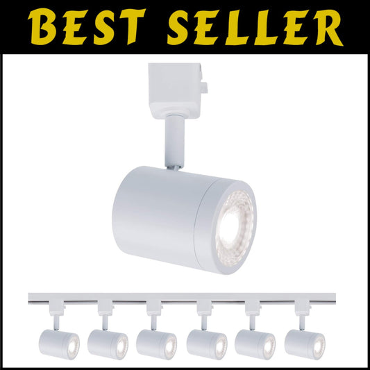 Pack of 6 10W Adjustable LED Track Heads - Warm White Lighting with App Control
